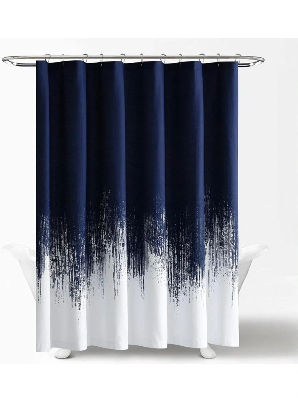 Navy Blue Ombre Shower Curtain - Home Bath